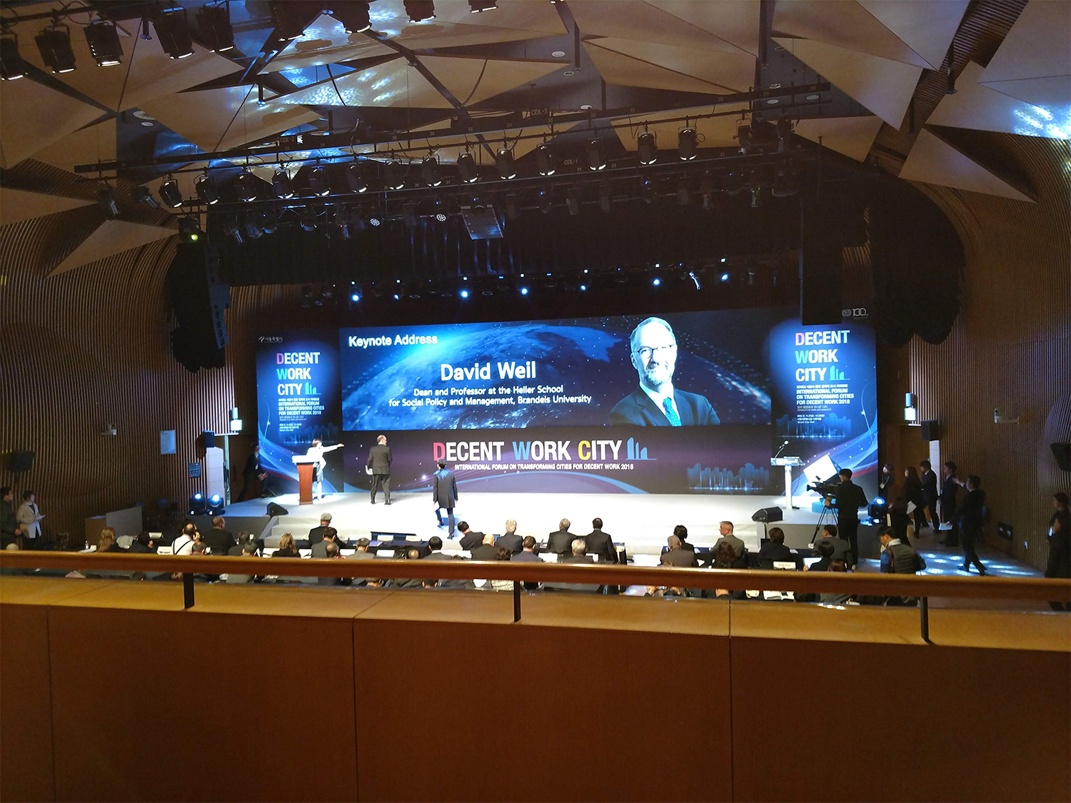 Dean Weil on stage at keynote event in Seoul